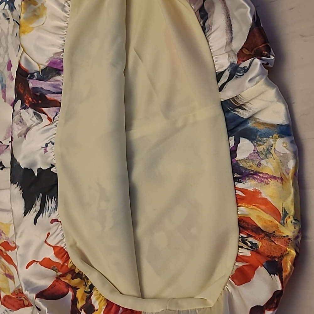 EUC Y2K JUMP by Wendye Chatilin Bubble Hem Abstract Floral Mini Dress - Picture 8 of 14